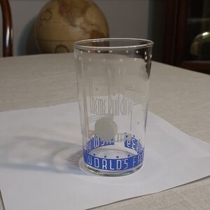 1939 New York World's Fair Theme Building Juice Glass